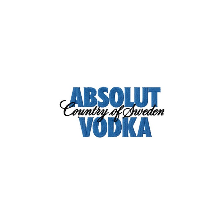 Absolut Vodka logo embroidery design - Embroidery Design
