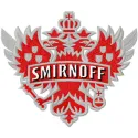 Smirnoff logo embroidery design showcased on a fabric background, ideal for crafting or personalizing drinkware.