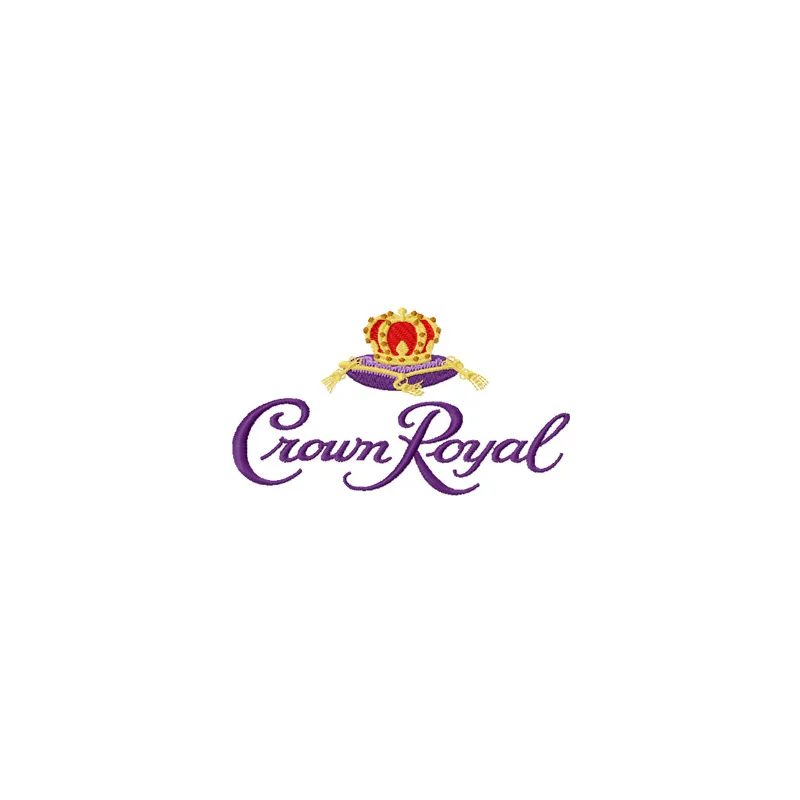 Crown Royal Maple embroidery design showcasing a logo for a food and beverage theme, perfect for creative projects.