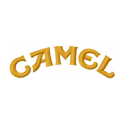 Camel Logo embroidery design showcasing a detailed stitched motif for food and beverage branding.
