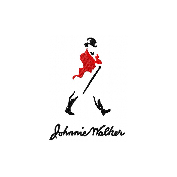 Johnnie Walker logo embroidery design - Embroidery Design