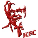 KFC small logo embroidery design preview showcasing a stitched motif ideal for caps and t-shirts.