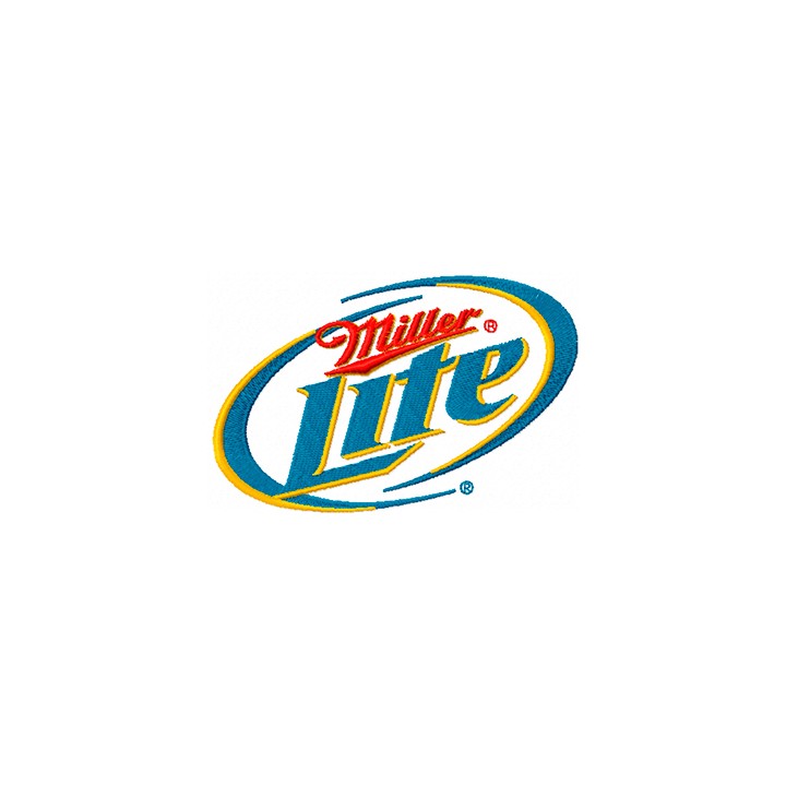 Miller lite beer logo embroidery design - Embroidery Design