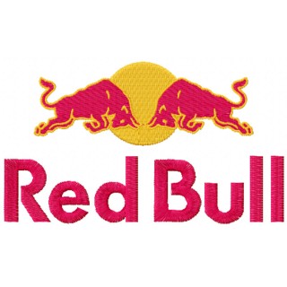 Red Bull logo embroidery design - Embroidery Design