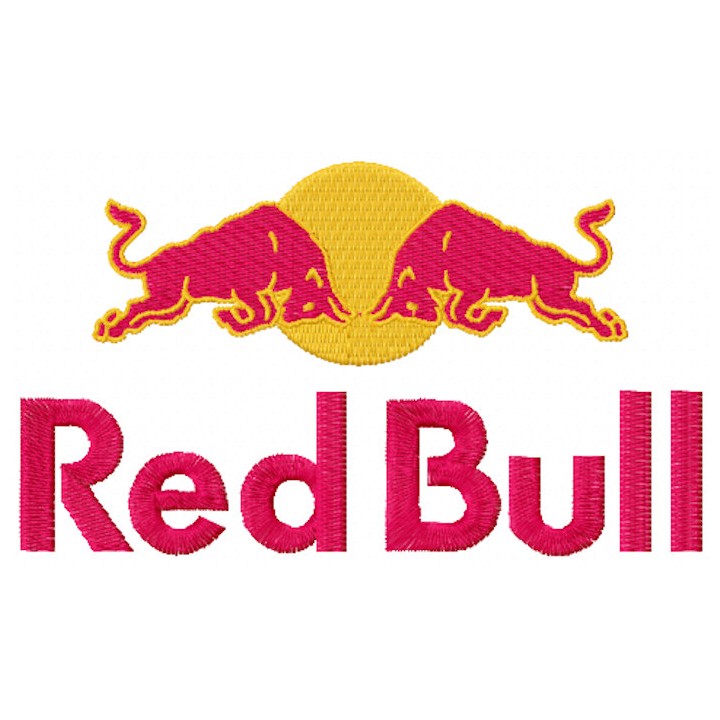 Red Bull logo embroidery design - Embroidery Design