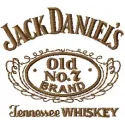 Jack Daniel's logo embroidery design preview, showcasing intricate stitching patterns for beverage enthusiasts.