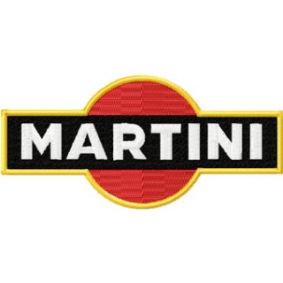 Martini classic logo embroidery design - Embroidery Design