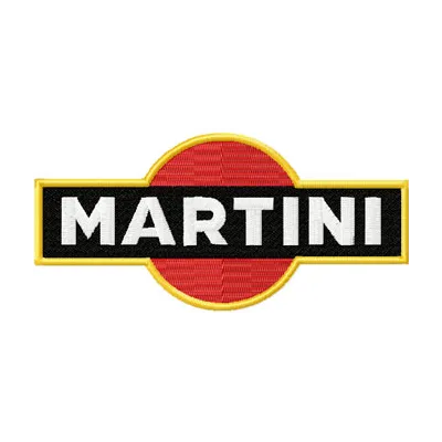 Martini classic logo embroidery design showcasing a stylish drink logo for creative stitching projects.