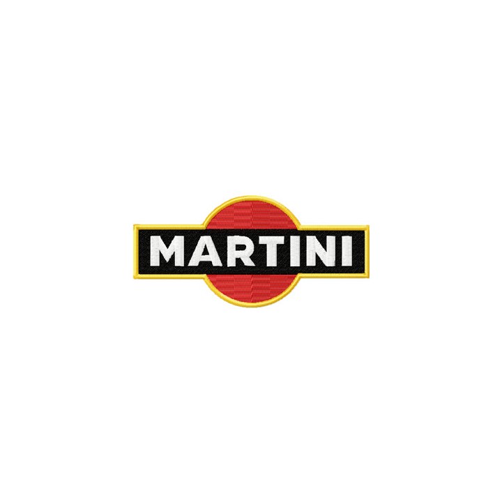 Martini classic logo embroidery design - Embroidery Design