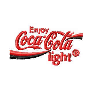 Coca Cola light Logo embroidery design - Embroidery Design
