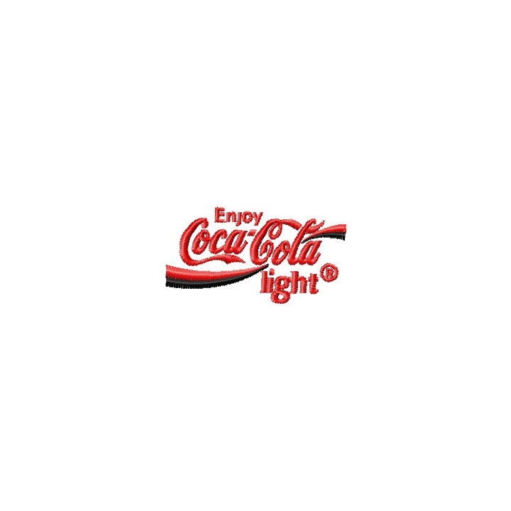 Coca Cola light Logo embroidery design - Embroidery Design