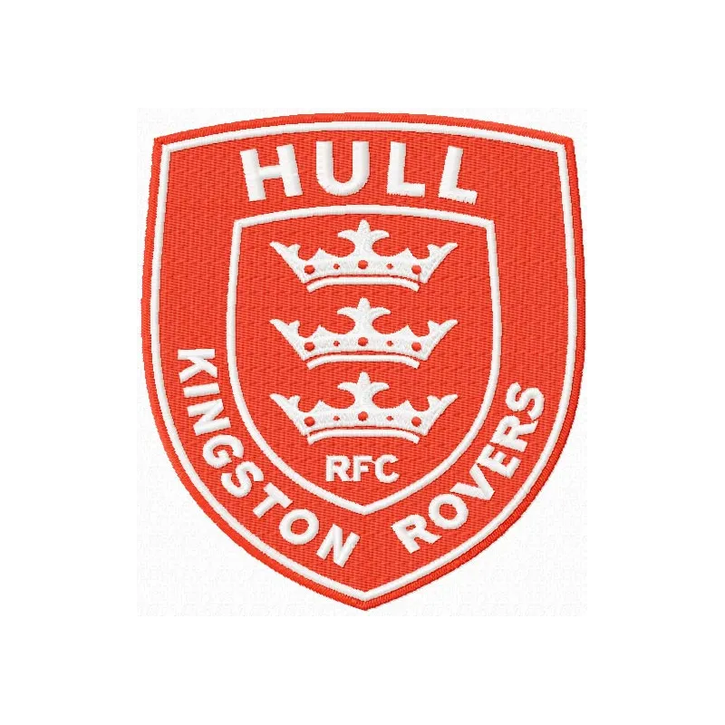 Hull Kingston Rovers embroidery design featuring the team's logo, ideal for stitching on sports apparel.