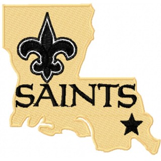 New Orleans Saints logo 3 embroidery design - Embroidery Design