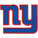 New York Giants logo embroidery design showcasing intricate stitching for sports enthusiasts and fans.