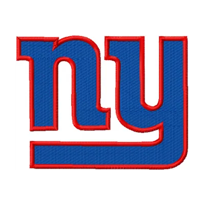 New York Giants logo embroidery design showcasing intricate stitching for sports enthusiasts and fans.