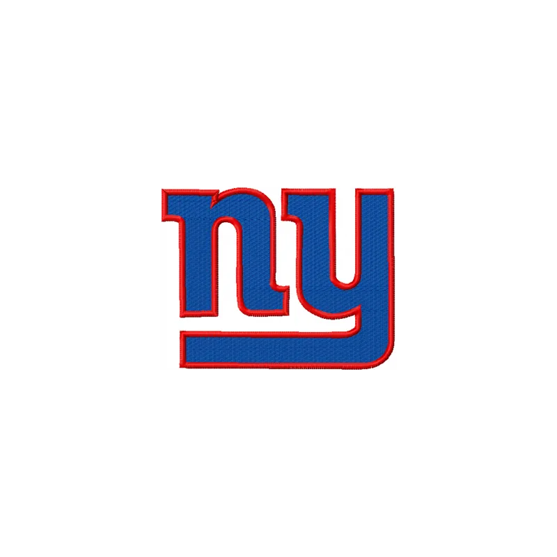 New York Giants logo embroidery design showcasing intricate stitching for sports enthusiasts and fans.