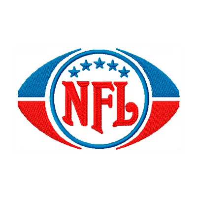 Embroidered alternative logo design for the National Football League, ideal for sports apparel and merchandise.