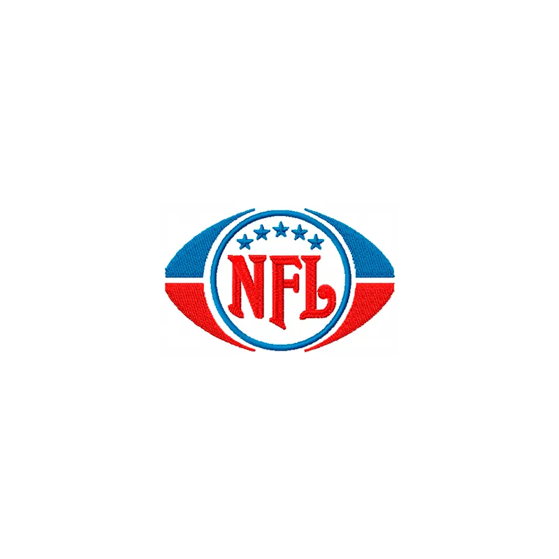 Embroidered alternative logo design for the National Football League, ideal for sports apparel and merchandise.