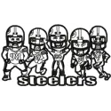 Pittsburgh Steelers Team embroidery design showcasing the iconic logo for American football enthusiasts.