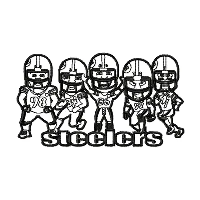 Pittsburgh Steelers Team embroidery design showcasing the iconic logo for American football enthusiasts.