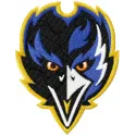 Baltimore Ravens Logo embroidery design showcasing the iconic team emblem for American football enthusiasts.