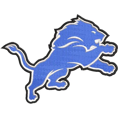 Detroit Lions Logo embroidery design showcasing the iconic emblem, ideal for stitching on apparel and accessories.