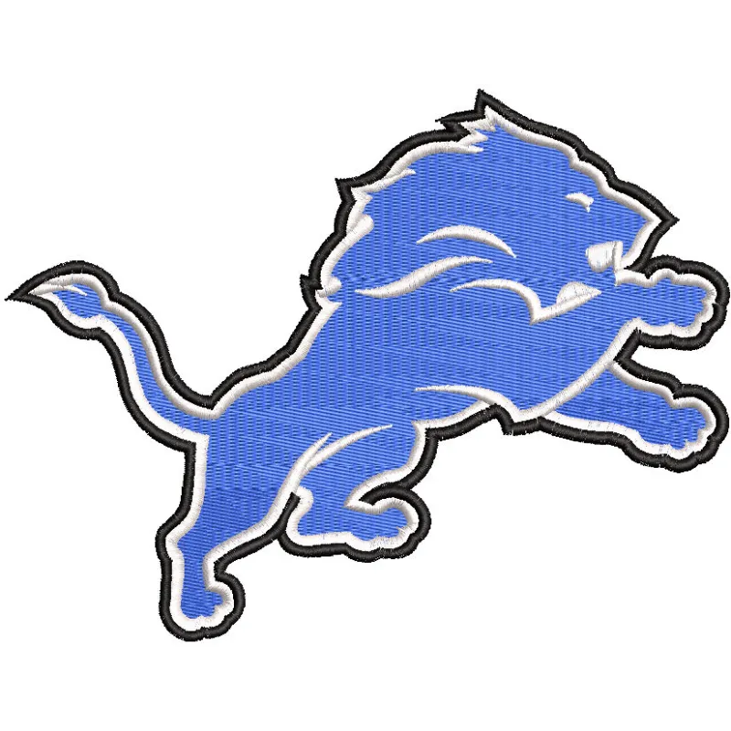 Detroit Lions Logo embroidery design showcasing the iconic emblem, ideal for stitching on apparel and accessories.