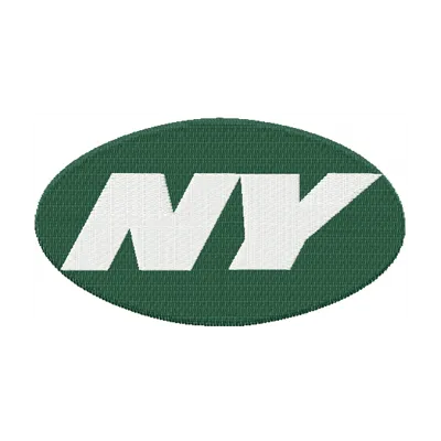 New York Jets alternative logo embroidery design showcasing detailed stitching patterns for football fans.
