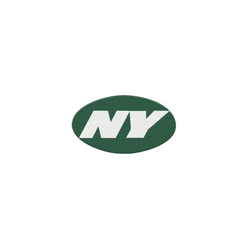 New York Jets alternative logo embroidery design showcasing detailed stitching patterns for football fans.