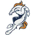 Denver Broncos new logo embroidery design featuring the iconic team emblem for stitching on apparel and accessories.