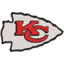 Kansas City Chiefs logo embroidery design showcasing intricate stitching patterns for football enthusiasts.