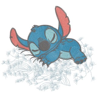 Sweet sleep Stitch embroidery design - Embroidery Design