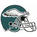 Philadelphia Eagles helmet embroidery design showcasing intricate stitching patterns for football enthusiasts.
