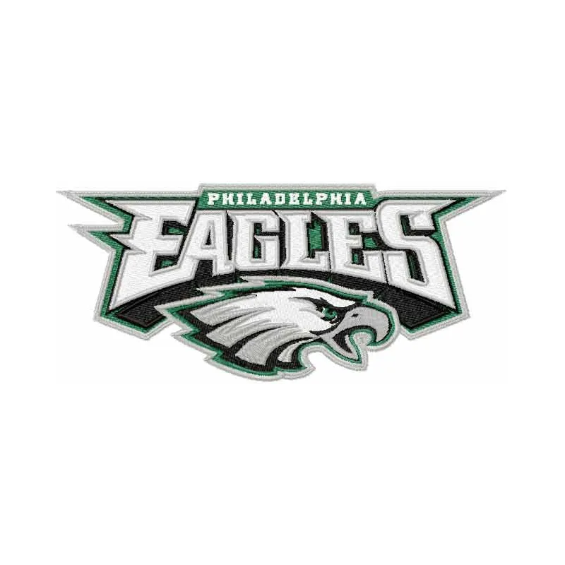 Embroidery design of the Philadelphia Eagles logo 2, ideal for stitching on sports apparel and accessories.