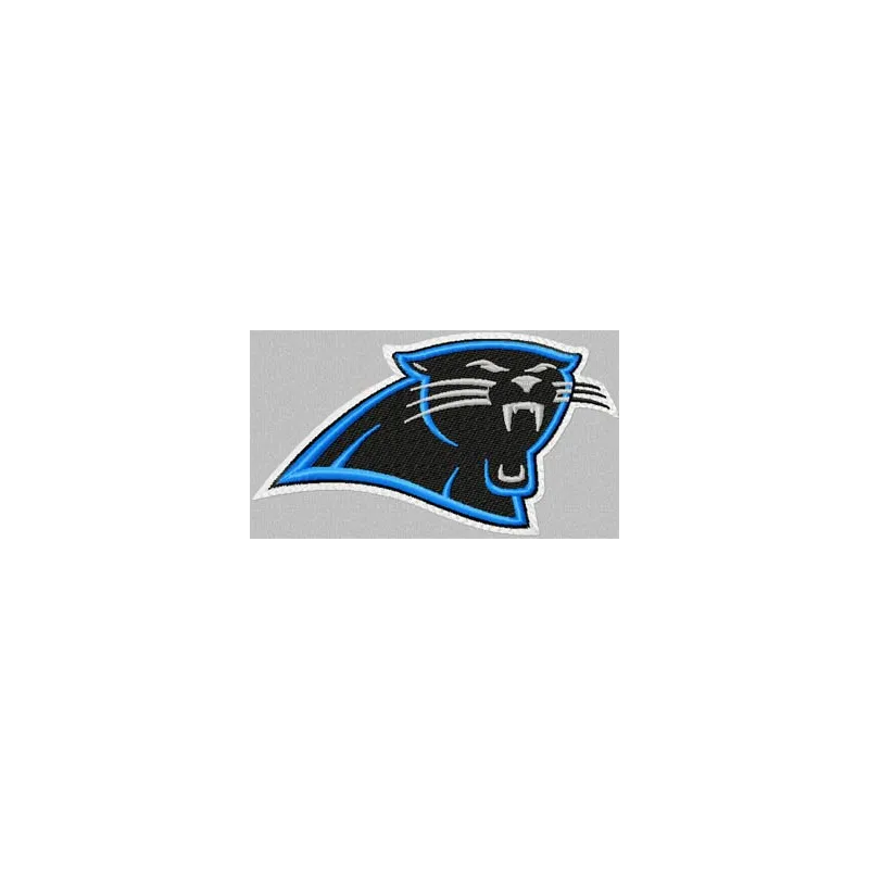 Carolina Panthers embroidery design showcasing a vibrant football motif for stitching on apparel and accessories.
