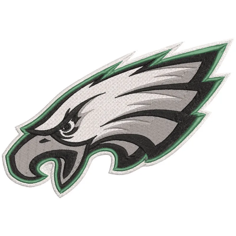 Philadelphia Eagles logo 1 embroidery design showcasing intricate stitching for sports enthusiasts.