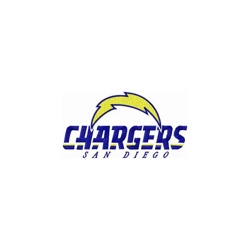 San Diego Chargers embroidery design featuring the team's logo, ideal for stitching on apparel and accessories.