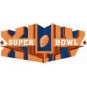 Embroidery design featuring the Super Bowl logo, ideal for stitching on apparel and accessories for football fans.