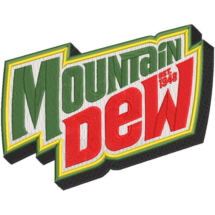 Mountain Dew logo 2024 embroidery design - Embroidery Design