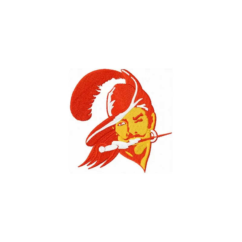 Tampa Bay Buccaneers old logo embroidery design showcasing vintage football team emblem for stitching.