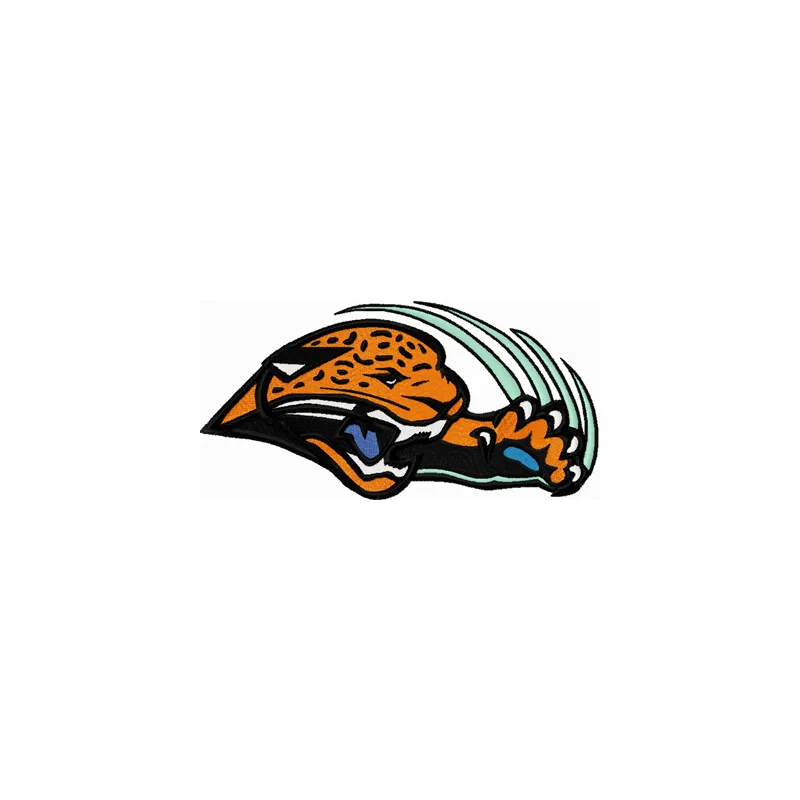 Jacksonville Jaguars logo embroidery design for stitching on apparel and accessories, showcasing an American football theme.