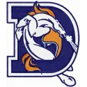 Denver Broncos alternative logo embroidery design showcasing a dynamic stitched motif for sports enthusiasts.