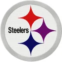 Pittsburgh Steelers logo embroidery design showcasing the iconic team emblem for American football enthusiasts.
