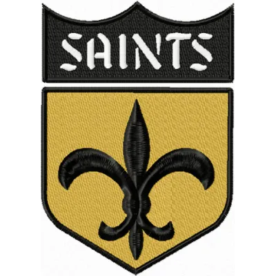 New Orleans Saints embroidery design featuring the team's logo, ideal for stitching on apparel and accessories.
