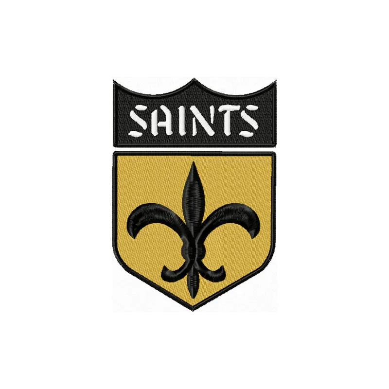 New Orleans Saints embroidery design featuring the team's logo, ideal for stitching on apparel and accessories.