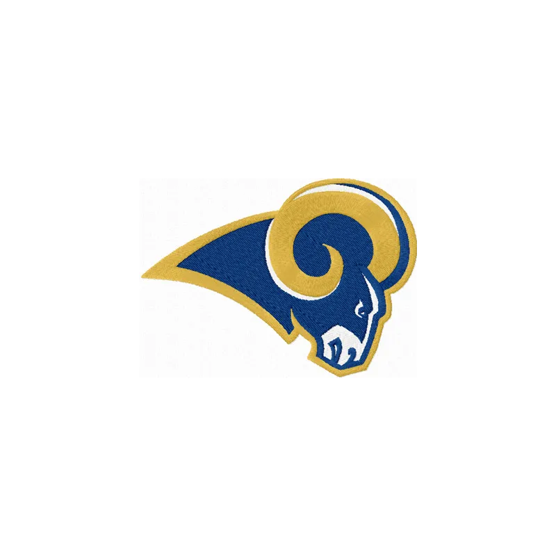 St. Louis Rams logo 1 embroidery design showcasing the iconic football team emblem for creative stitching projects.