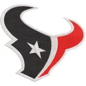 Houston Texans logo embroidery design showcasing the team's emblem for custom stitching on apparel and accessories.