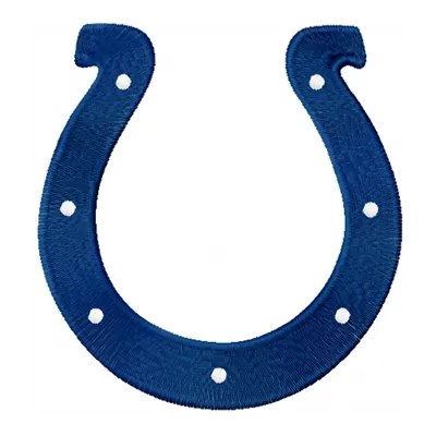 Indianapolis Colts embroidery design featuring the iconic team logo, perfect for stitching on apparel and accessories.