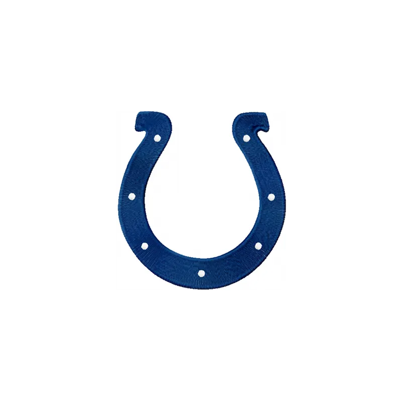 Indianapolis Colts embroidery design featuring the iconic team logo, perfect for stitching on apparel and accessories.
