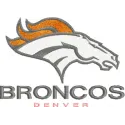 Denver Broncos Logo embroidery design showcasing a vibrant team emblem for stitching on apparel and accessories.